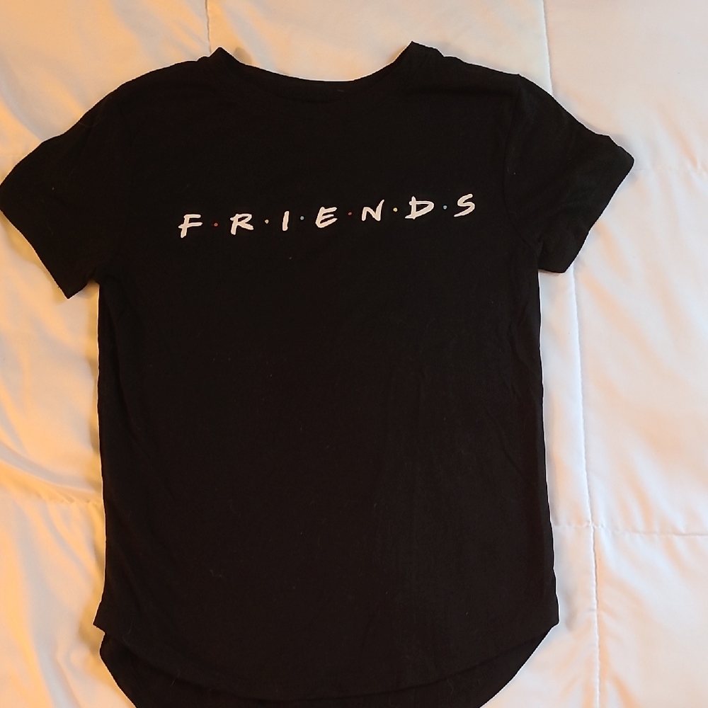 Black Kids T-Shirt with Friends Logo